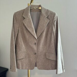 Vintage Macy’s California Wool Blazer - Oatmeal - Size 12